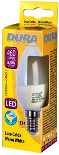 LAMPADINA LED A OLIVA 5,5W LUCE CALDA ATTACCO PICCOLO (E14)