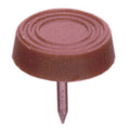 BLISTER 16 SOTTOSEDIA MARRONI CON FALSA VITE Ø 17 mm