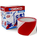 NASTRO SEGNALETICO BIANCO/ROSSO IN HDPE GEKO 200 mt.