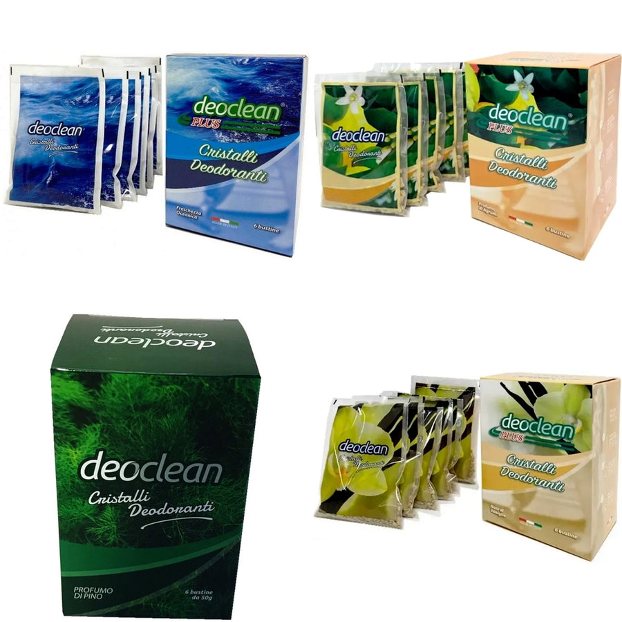 CRISTALLI PROFUMATI PER ASPIRAPOLVERE FRAGRANZE VARIE CONFEZIONE 6 BUSTINE 50 gr.