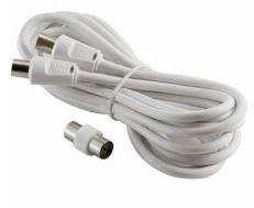 PROLUNGA PER  ANTENNA TV 1,5M M/F + ADATT M/M BIANCO