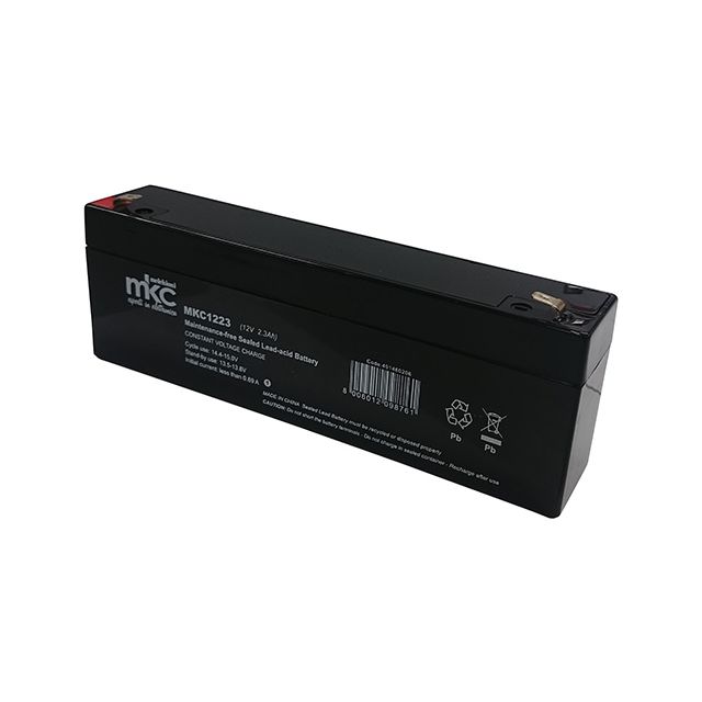 BATTERIA AL PIOMBO RICARICABILE 12V 2.3AH TERMINALE FASTON 4.8MM MKC