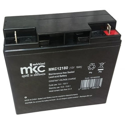 BATTERIA AL PIOMBO RICARICABILE 12V 18AH TERMINALE T3 MKC