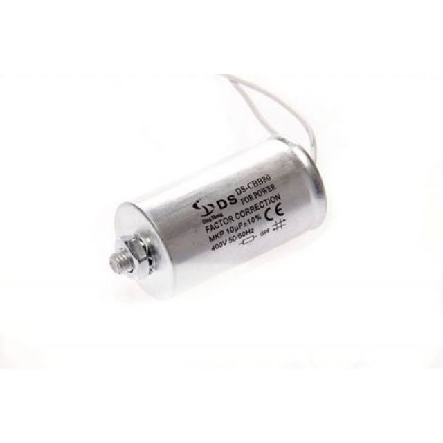 CONDENSATORE IN POLIPROPILENE DI SPUNTO CON CAVETTO 10UF 400/450V
