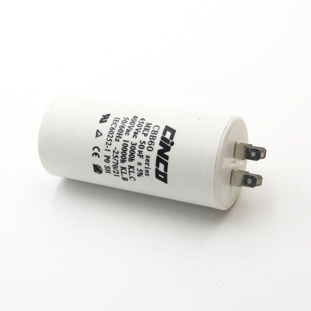 CONDENSATORE IN POLIPROPILENE DI SPUNTO TERMINALE FASTON 50UF 400/450V