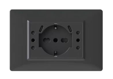 KIT USBP503 PLACCA V PLANA LIBER ANTRACITE