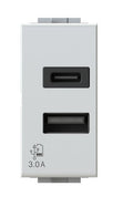 USB 3.0 BTICINO LIVINGLIGHT BIANCA