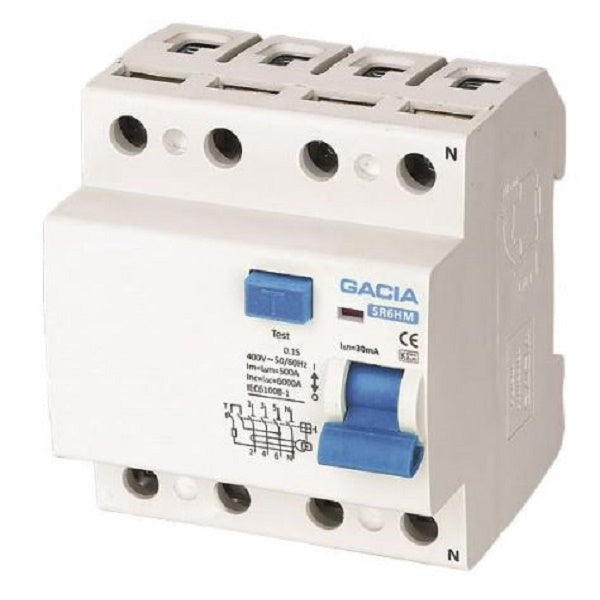 INTERRUTTORE DIFFERENZIALE PURO PR8NM 6KA 4P 40A 30MA TIPO AC 72MM 4 MODULI DIN