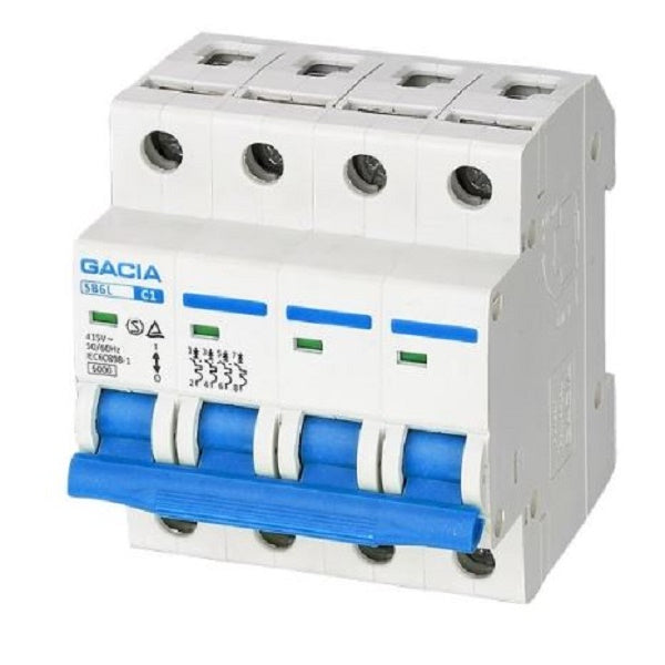 INTERRUTTORE MAGNETOTERMICO ATB6 6KA 4P CURVA C 63A 72MM 4 MODULI DIN