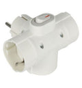 ADATTATORE SPINA SCHUKO A 3 PRESA SCHUKO CON INTERRUTTORE