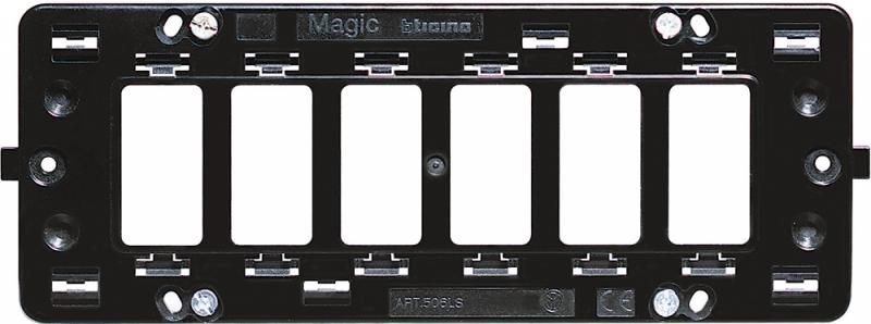 SUPPORTO A 6 POSTI BTICINO MAGIC PER SCATOLA 506L E PS567N