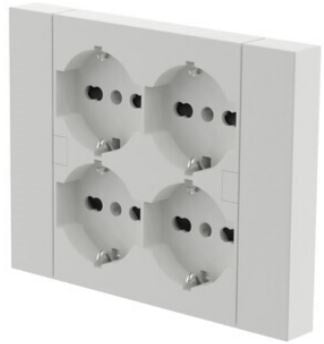 MULTIPRESA INCASSO QUADRA 4 PRESE BIP.SCH BIANCA