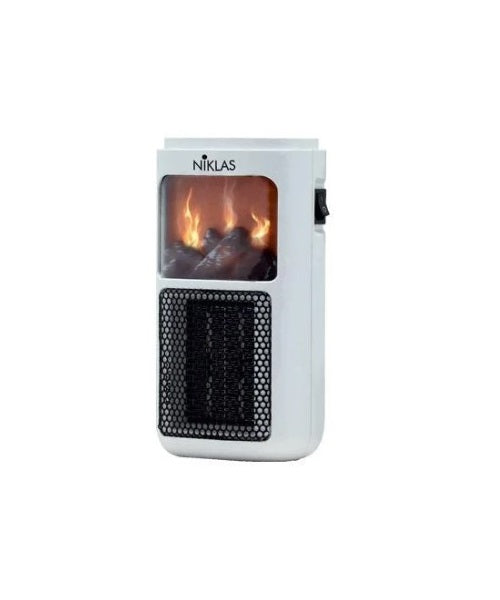 STUFETTA TERMOVENTILATORE ELETTRICO EFFETTO FUOCO VIVO 400 WATT