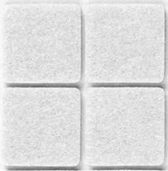CONFEZIONE FELTRINI X SEDIE BIANCO MM.25X25