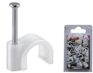 FISSACAVI BRIXO CON CHIODO - Ø 6 MM. - BLISTER 30 PZ.