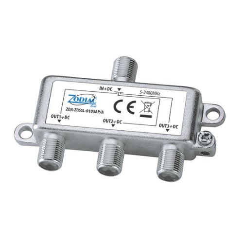 DIVISORE DA INTERNO DTT-SAT, 1IN-3OUT, 5-2400MHZ ZDA-ZDSSL-0102AP-A