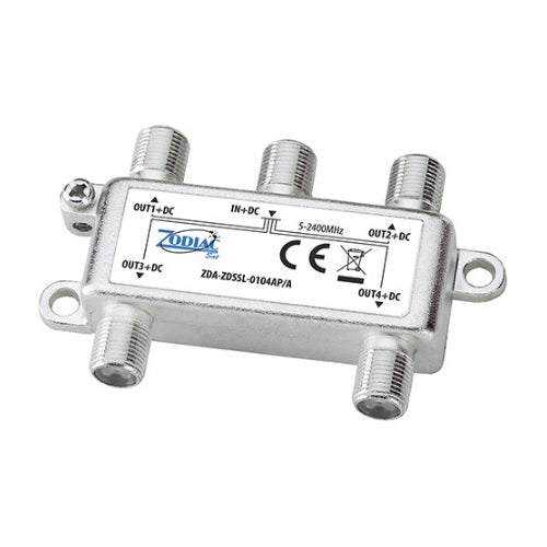 DIVISORE DA INTERNO DTT-SAT, 1IN-4OUT, 5-2400MHZ ZDA-ZDSSL-0102AP-A