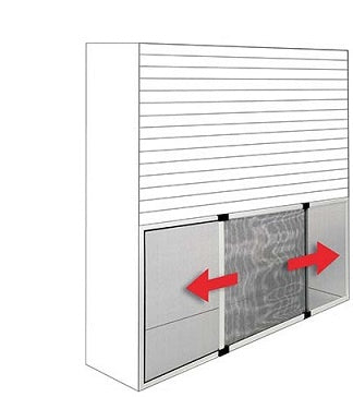 ZANZARIERA FINESTRA ESTENSIBILE EFFE ALLUM BIANCO FIBRA VETRO/PVC CM 100/192 H.CM 75