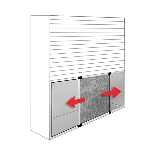 ZANZARIERA FINESTRA ESTENSIBILE EFFE ALLUM ARGENTO FIBRA VETRO/PVC CM 100/192 H.CM 75