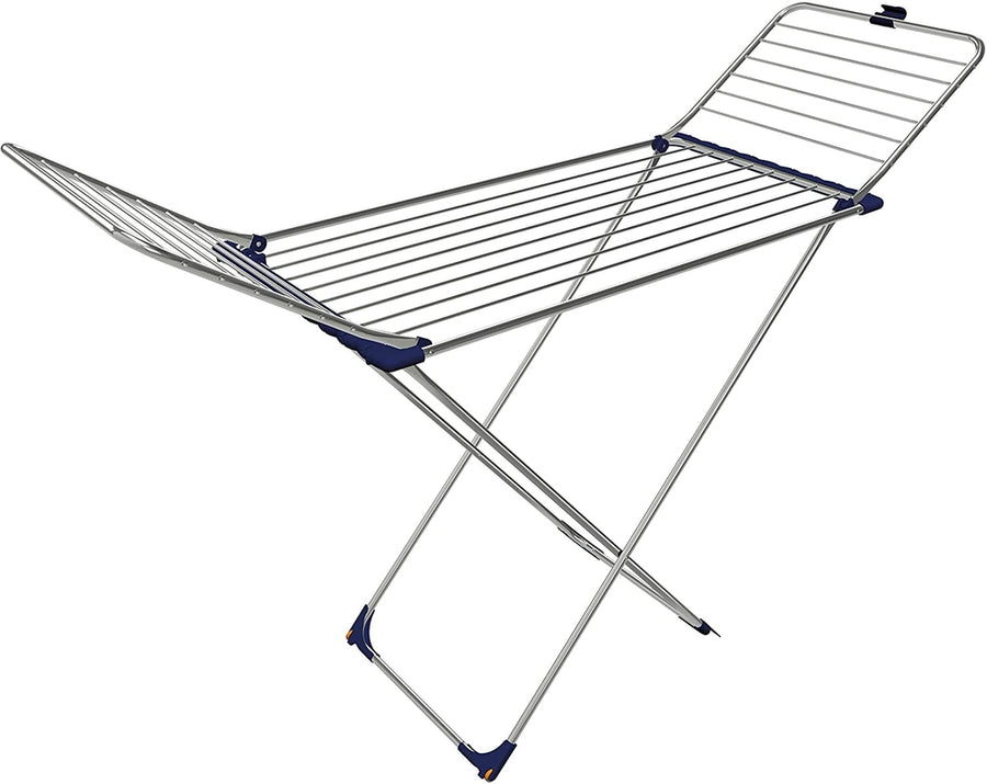 STENDIBIANCHERIA A CAVALLETTO IN ACCIAO INOX E ALLUMINIO 167×56×91 cm
