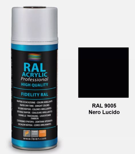 SPRAY RAL 9005 NERO LUCIDO 400 ML.