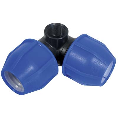 GOMITO A COMPRESSIONE POP-UP FILETTO FEMMINA PN16 MM 25X25X1/2F