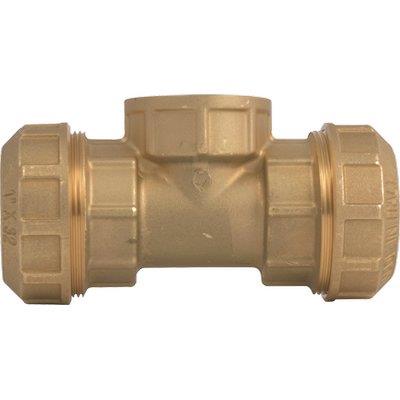 TEE A COMPRESSIONE FILETTO FEMMINA PN25 735 ITAP OTTONE MM 32X1"F