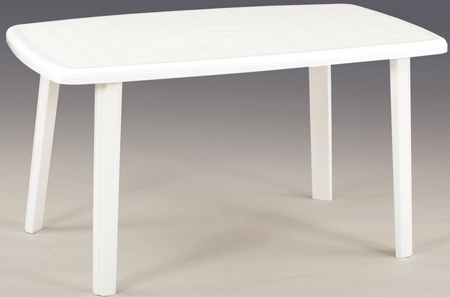 TAVOLO OVALE BIANCO IN POLIPROPILENE 137×85×6 cm