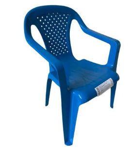 SEDIOLINA CON BRACCIOLI PER BAMBINI IN RESINA BLU