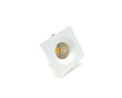 MINI FARETTO LED 3 WATT 6400°K INCASSO QUADRATO BIANCO/SILVER