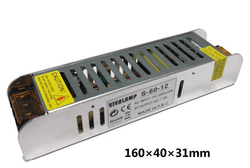 TRASFORMATORE SWITCHING 12V 5A 60 WATT VIVALAMP