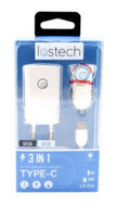 SET 3 IN 1 TYPE C CON CARICATORE DA PARETE+DA AUTO+ CAVO CM.100
