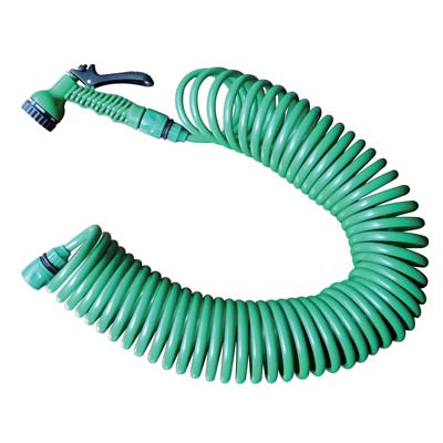 TUBO IRRIGAZIONE A SPIRALE IN KIT STARS MT 15 +RACCORDI+IDROPISTOLA
