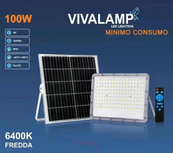 FARO LED SOLARE 50W VIVALAMP