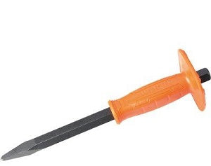 SCALPELLO MURATORE A PUNTA + SALVAMANO 2550 WOKIN ACCIAIO FORGIATO MM 300X18X4 255012