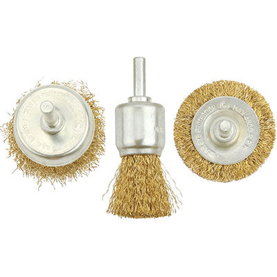 SPAZZOLE ACCIAIO A PENNELLO + GAMBO 771603 WOKIN MM 25/50/50 G.MM 6 CF=PZ 3
