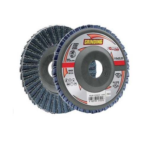 DISCO A LAMELLE RADIALI FORZA ZIRCONIO MM 115X22,2 GRANA 60