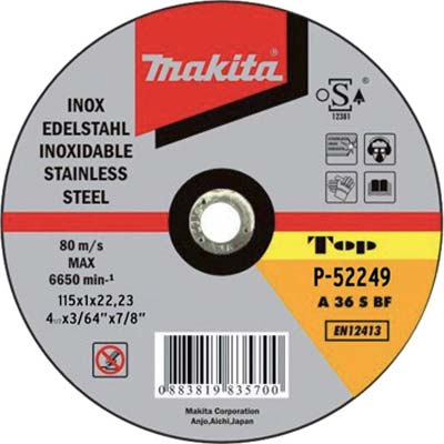 DISCO ABRASIVO TAGLIO FERRO MAKITA MM 115X22,2 H.MM 1,0 PIANO