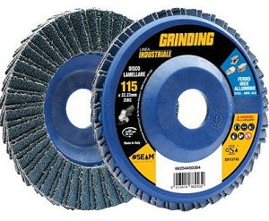 DISCO LAMELLE RADIALI ZIRCONIO INDUSTRIAL GRINDING MM 115X22,2 GRANA 120