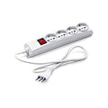 MULTIPRESA 4 PRESE SCHUKO CON  INTERRUTTORE