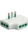 ADATTATORE TRIPLO RIBASSATO 16A > 16A FME BIANCO 2P+T