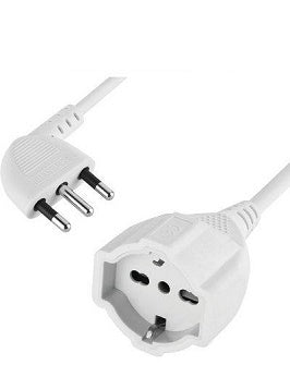 PROLUNGA LINEARE 461 ELECTRALINE BIANCO 2P+T 16A BIPASSO SCHUKO N°XMMQ 3X1.5 MT 5