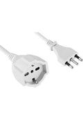 PROLUNGA LINEARE 46126 ELECTRALINE BIANCO 2P+T 16A BIPASSO SCHUKO N°XMMQ 3X1.5 MT 10