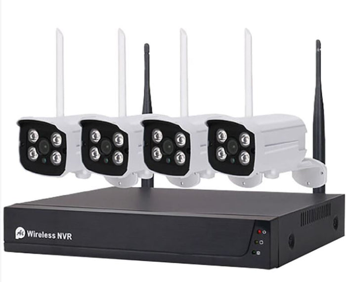KIT NVR WIRELESS 8 CANALI + 4 TELECAMERE 3 MPX