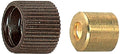 BLISTER 12 SOSTEGNI IN OTTONE CON GOMMA MARRONE Ø 12 mm