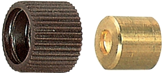 BLISTER 12 SOSTEGNI IN OTTONE CON GOMMA MARRONE Ø 12 mm