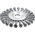 SPAZZOLA ACCIAIO RITORTO + FORO 7706 WOKIN MM 150 F.MM 22,2 770606