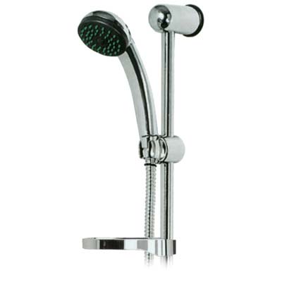 SALISCENDI DOCCETTA 1 GETTO ABS CROMATO TUBO 25 MM + FLESSIBILE 150CM D.MM 70