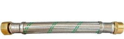 FLESSIBILE ANTIVIBRANTE FLEXCORE GREEN PARIGI INOX/TERMOPLASICO CORRUGATO 1"MF CM 30