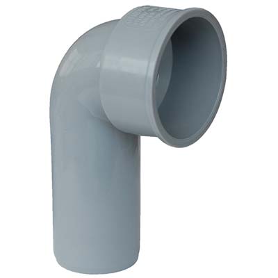 CURVA TECNICA SCARICO IDRICO AD INNESTO PP GRIGIO MM 40/50